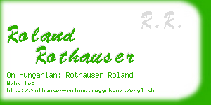 roland rothauser business card